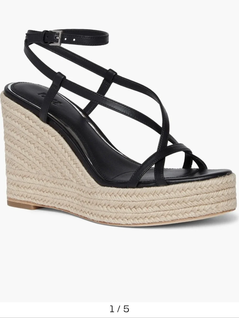 PAIGE Marlow Ankle Strap Espadrille Platform Wedge Sandal WOMEN'S SZ 10 $328 New